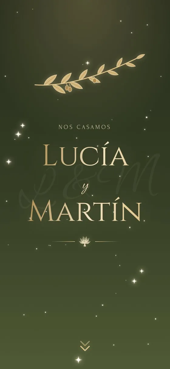 Clásica: portada con los nombres en dorado
