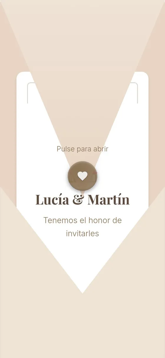 Romántica: sobre con corazón en tonos tierra